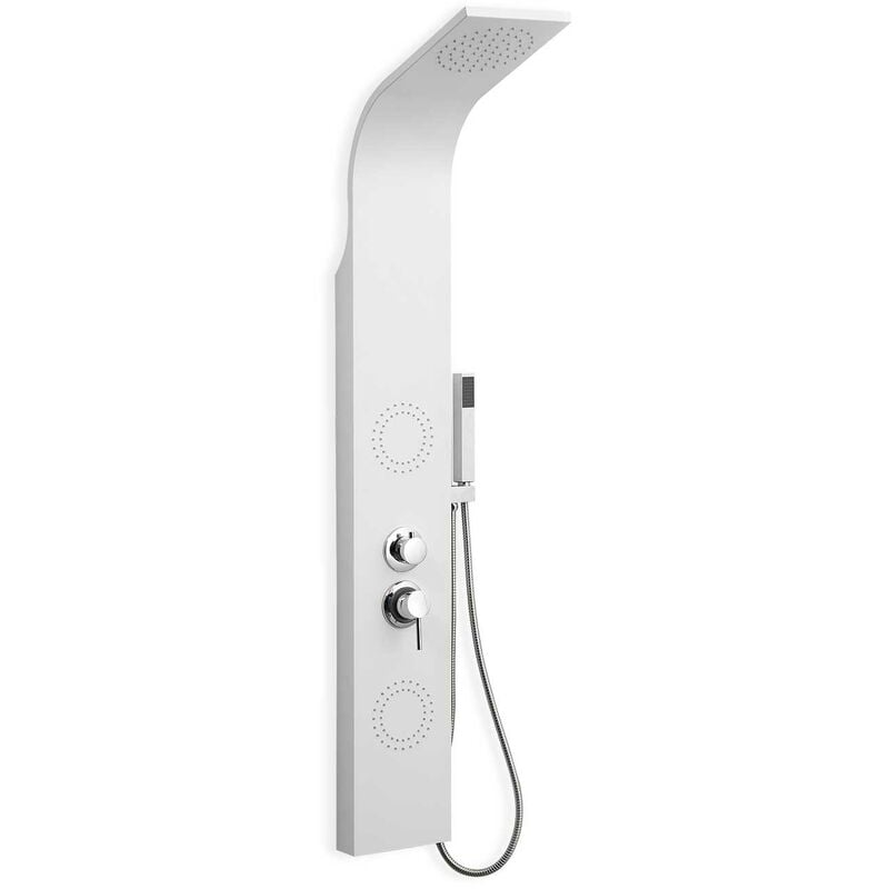 Dp Grifería - Colonne d'hydromassage en aluminium blanc modèle Santorini