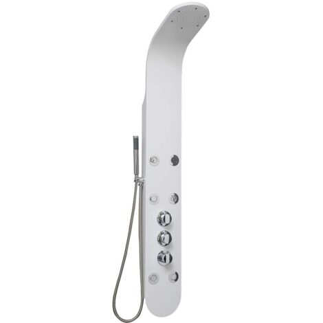 DP Grifería CH30025 Colonna idromassaggio Termostatica, Bianco