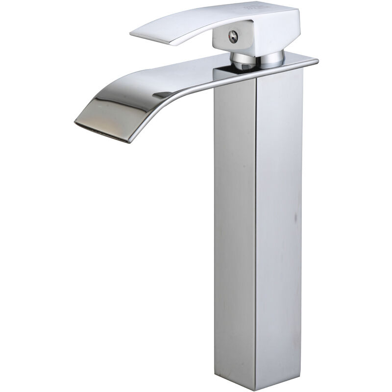

Grifo monomando de lavabo alto modelo Eneldo con salida de agua efecto cascada - Dp Griferia