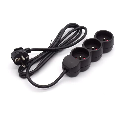 DPM PP07 3-GN 1,5 m schwarze Steckdosenleiste