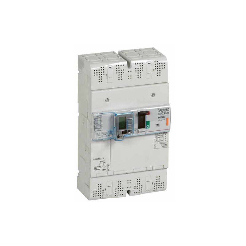 Disjoncteur magnétothermique différentiel DPX³250 pouvoir de coupure 25kA 400V - 4P - 250A Legrand