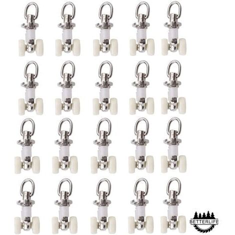 Glisseurs Pour Rails De Rideaux - Blanc - Lot De 50 - Fixation Galon Fronceur - Plastique