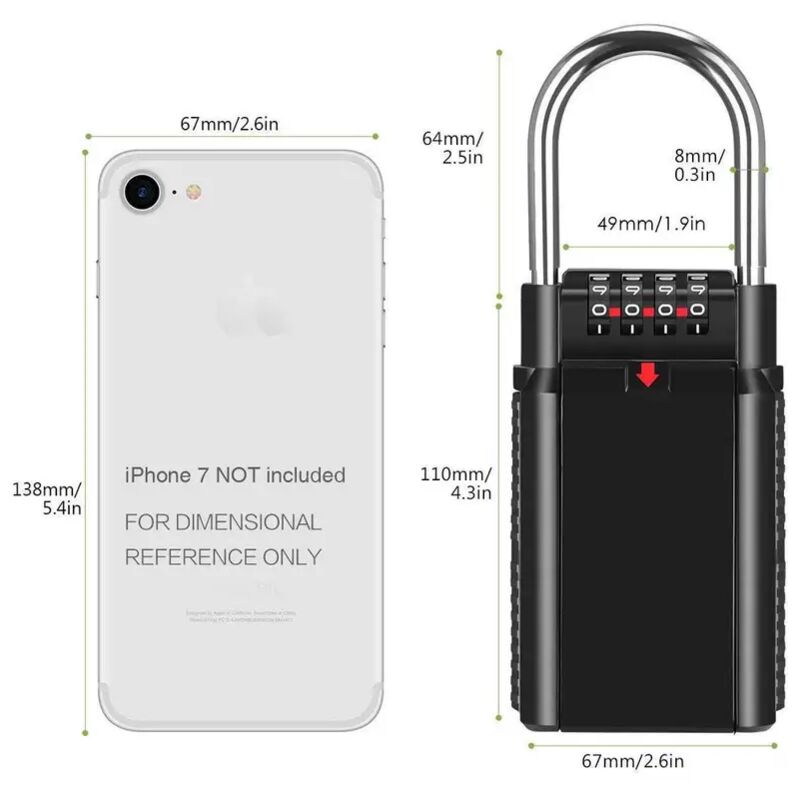 Boîte à clés avec mot de passe, boîte métallique murale, boîte à mot de passe, boîte de verrouillage, boîte de rangement pour clés extérieure, boîte