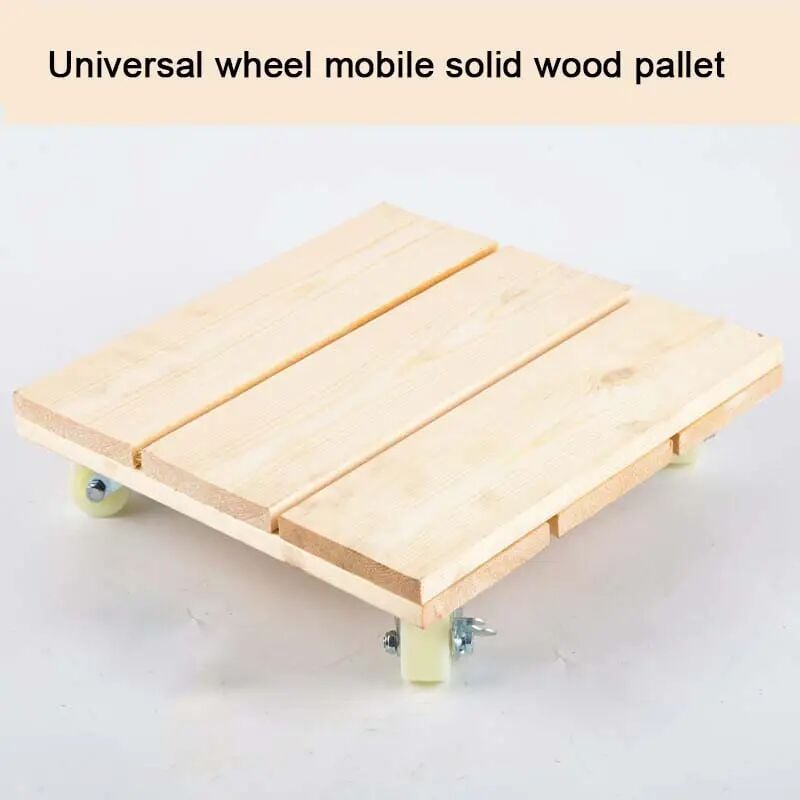 Palette mobile épaissie plateau de fleur base de coussin ceinture en bois plateau de roue universel pot de fleur fond de pot rouleau rond