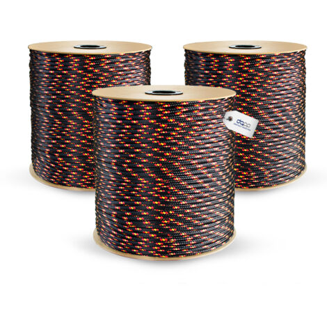 DQ-PP Corde Polypropylène Tressée 8mm 10m Noir