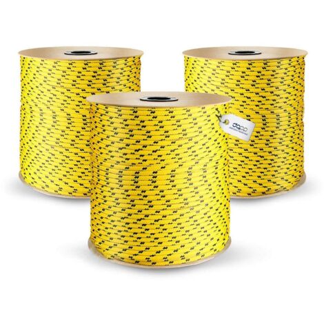 DQ-PP Corde Polypropylène Tressée 8mm 25m Jaune