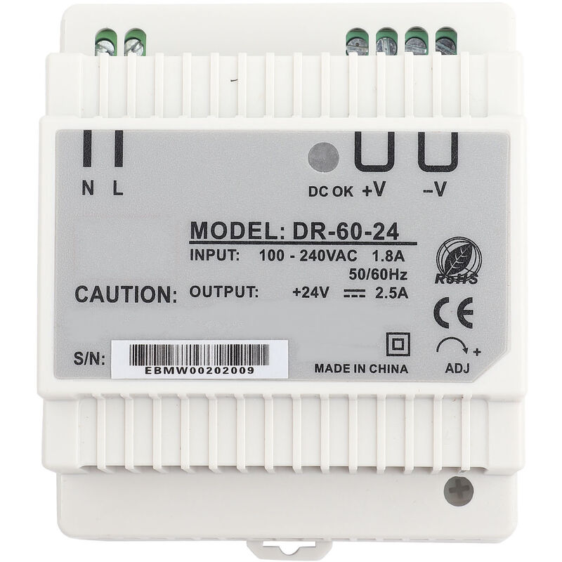 Eosnow - tonysa DR-60-24 Alimentation à découpage ca/cc à sortie unique 24 v sur rail din 60 w