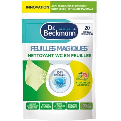 DR BECKMANN - Feuilles magiques nettoyant wc fraicheur agrumes x 20