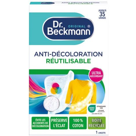 DR BECKMANN - Maxi lingette anti-décoloration réutilisable 35 lavages