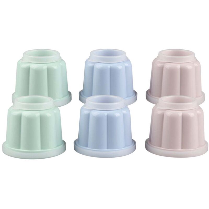 Lot de 6 moules à flans avec couvercle 6,3 x 7,5 cm Dr. Oetker Rétro