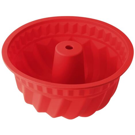 Dr. Oetker Stampo Budino Ciambella diametro Ø22x10cm, in Silicone Platinico Lavabile in lavastoviglieColore Rosso Temperatura Max Consigliata 230°C, Linea Flexxibel