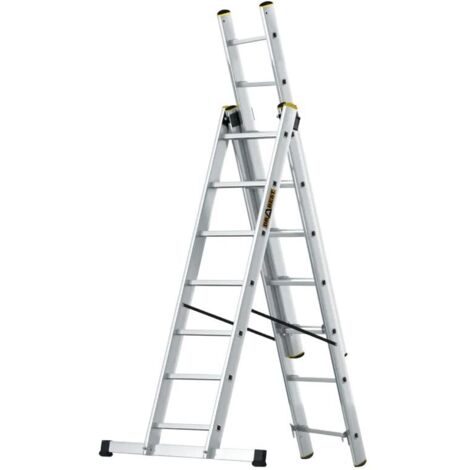 Drabest Aluminium-Anlegeleiter PRO, 150 kg, 7 Stufen