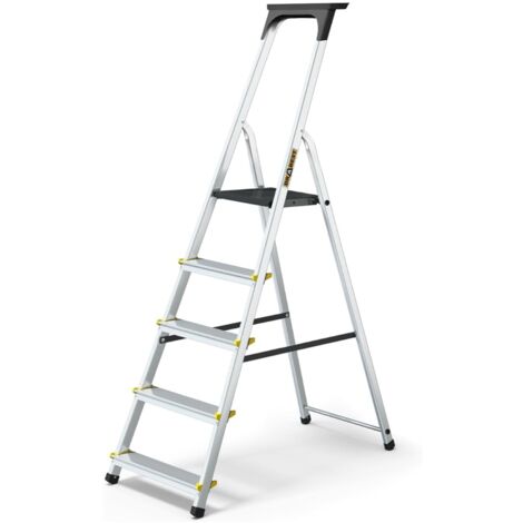 Drabest Scalette Serie Pro Scaletta In Alluminio Scaletta Domestica A 5 Gradini 150kg
