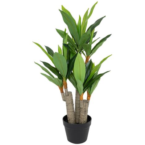 Dracena artificiale onia vaso nero h105cm - Atmosphera créateur d'intérieur