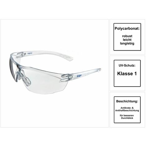 Occhiali protettivi trasparenti Dräger X-pect 8320 anti-appannamento 