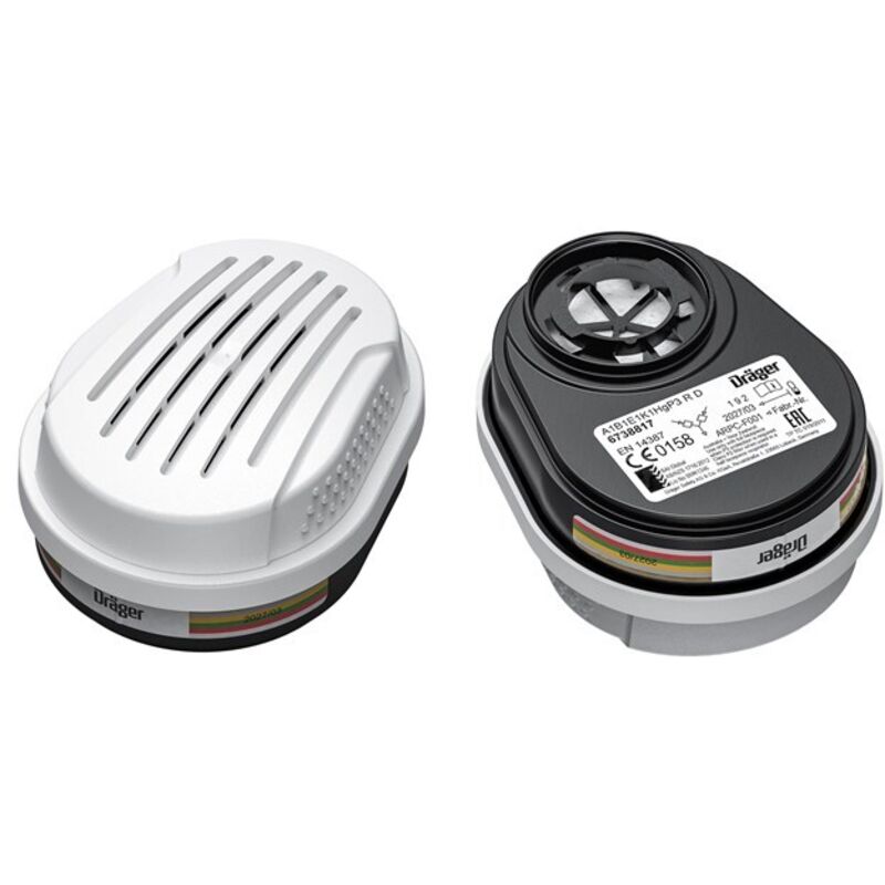 Dräger X-plore filtres A1B1E1K1 Hg P3 14 filtres à baïonnette compatible avec les masques Dräger X-plore 3300/3500/5500 Recharge pour masque de