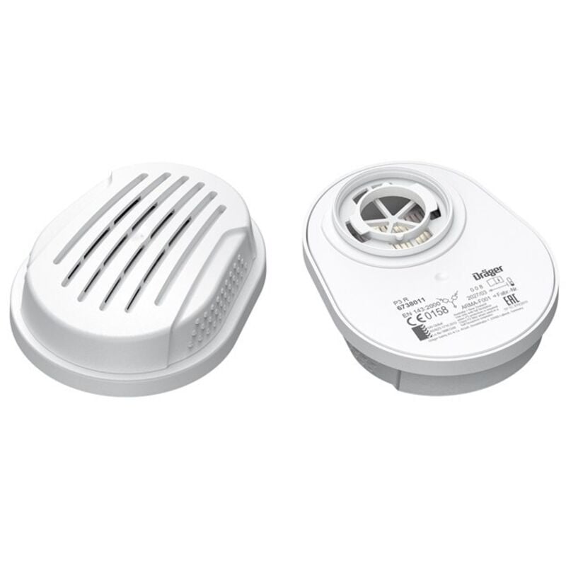 Dräger X-plore® P3 r filtre à baïonnette contre particules, poussière 6 cartouches compatibles avec des masques de protection