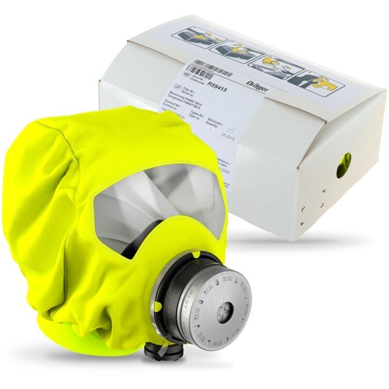 Dräger parat 5510 Masque de Protection respiratoire antifumée avec Filtre co P2 Contre Les gaz, vapeurs et Particules Toxiques Lors d'incendie
