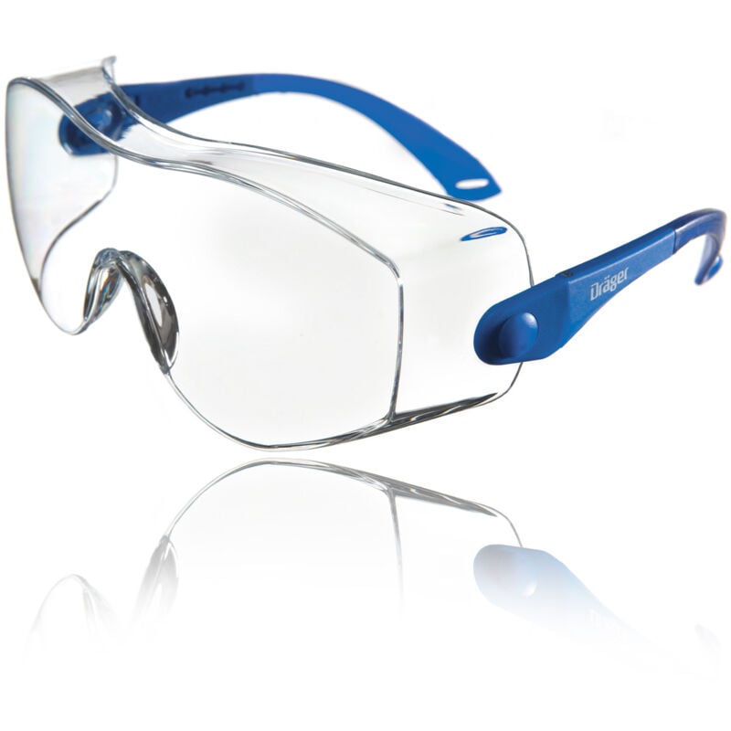 Dräger X-pect 8120 Surlunettes de Protection 10 paires de lunettes de sécurité réglables Pour l'agriculture, l'industrie et le laboratoire