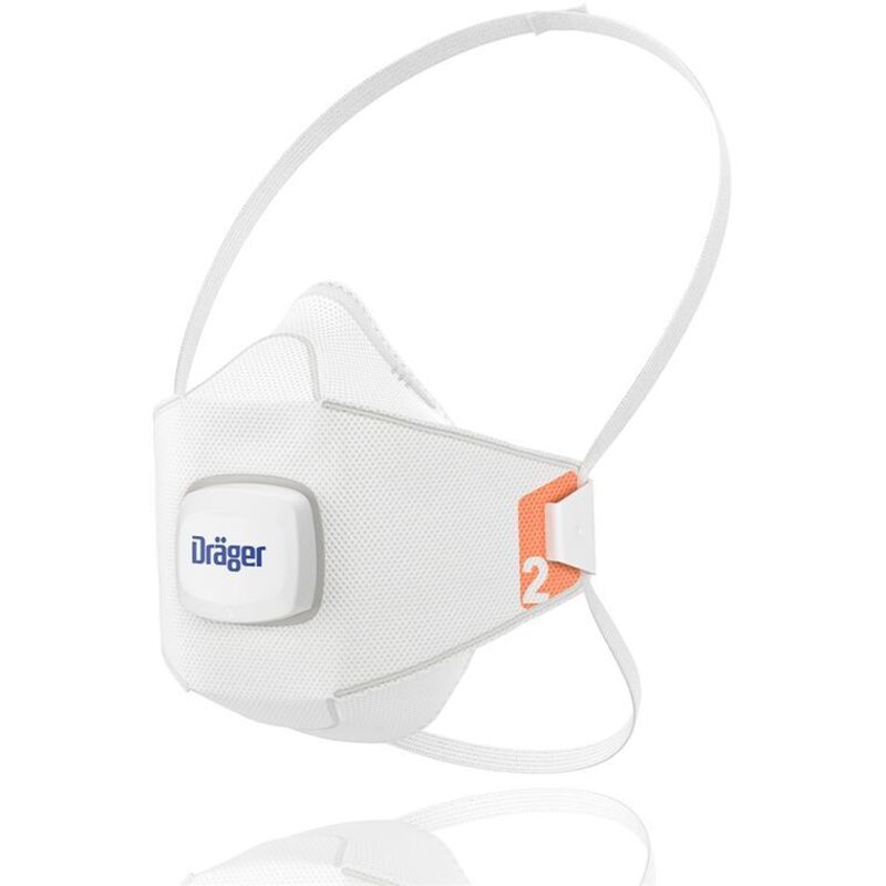 Dräger X-plore 1920 v 10 Masques de Protection respiratoire FFP2 avec valve Masque anti-poussière jetable pour des travaux de construction, de