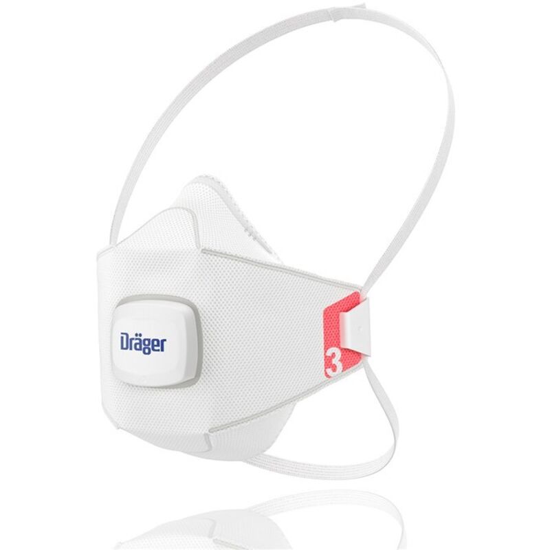 Dräger X-plore 1930 v 3 Masques de Protection respiratoire FFP3 avec Valve Masque Anti-poussière jetable pour des travaux de Construction, de Chimie