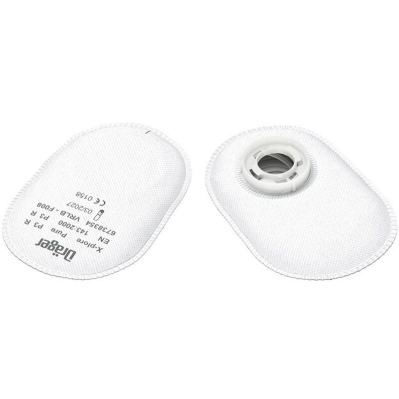 Dräger X-plore filtres à particules Pure P3 20 filtres à baïonnette compatible avec les masques Dräger X-plore 3500/5500 Recharge pour masque de