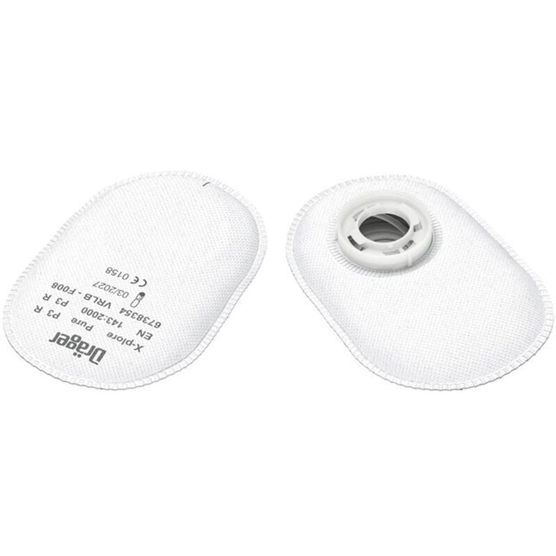 Dräger X-plore filtres à particules Pure P3 6 filtres à baïonnette compatible avec les masques Dräger X-plore 3500/5500 Recharge pour masque de