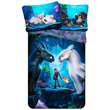 Dragon Baumwoll-Bettwäsche 140x200 cm – Weiches Bettbezug Set mit Kissenbezug 70x90 cm, pflegeleicht & langlebig