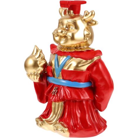 Dragon du Zodiaque Chinois R sine Ornement Bureau Compact D