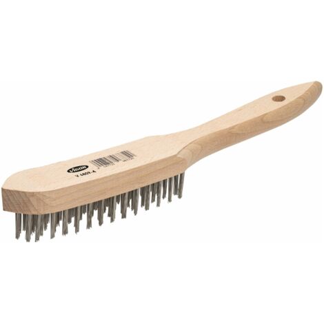 Drahtbürste ∙ Stahl ∙ 4-reihig ∙ V6809-4 ∙ Länge: 150 mm