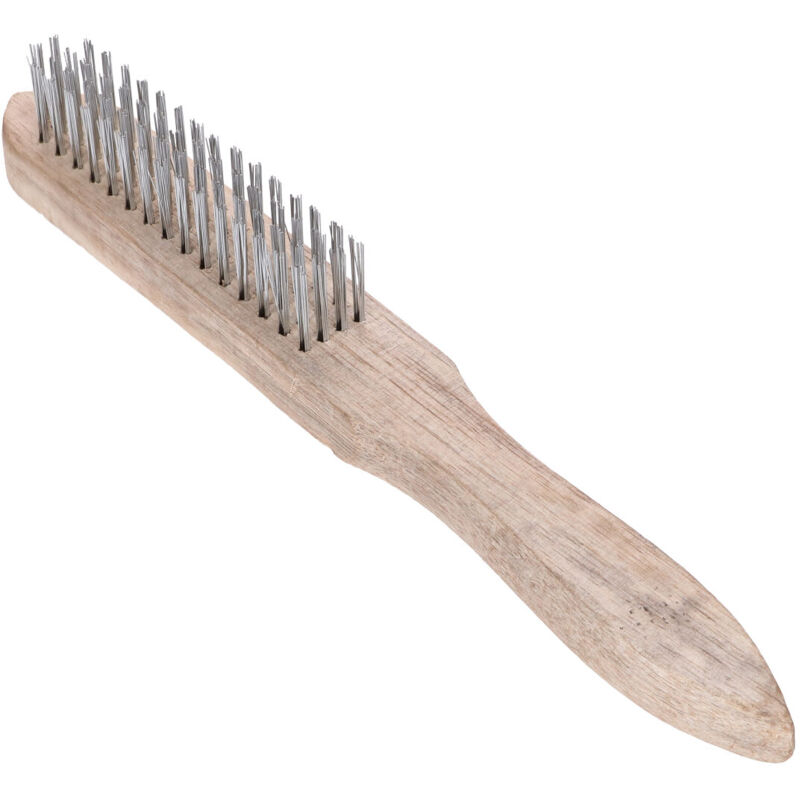 Image of Silverline - Drahtbürste 4-reihig mit Holzgriff