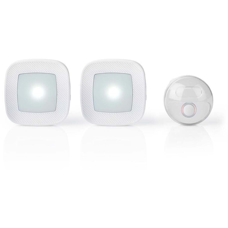 Kit pour Sonnette Sans Fil lumineuse avec 2 récepteurs jusqu'à 300m- NEDIS -