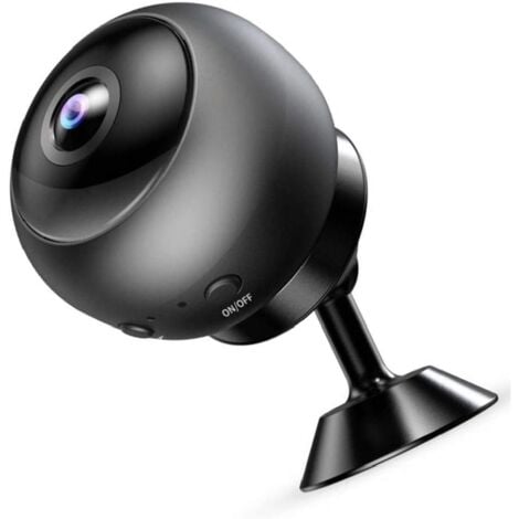 LONGZIMING Drahtlose geheime Mini-Wifi-Kamera HD 1080P IP-Webcam für die Sicherheit im Freien zu Hause, Nachtsicht, V380-Bildschirm, SD-Speicher, Mattschwarz, Videokamera, Mattschwarz