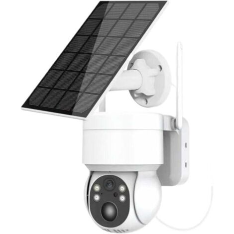 Drahtlose HD-Solarkamera für den Außenbereich, PTZ-IP-Kamera mit Solarpanel und Akku, 4-MP-CCTV-Videoüberwachungskamera für Haus, Einfahrt und Flur