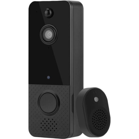 Drahtlose Türklingel mit Kamera, drahtloses 1080P WiFi Video Türtelefon mit Gong, Fußgängererkennung, Zwei Wege Gegensprechanlage, Cloud Speicher, IP65 wasserdicht