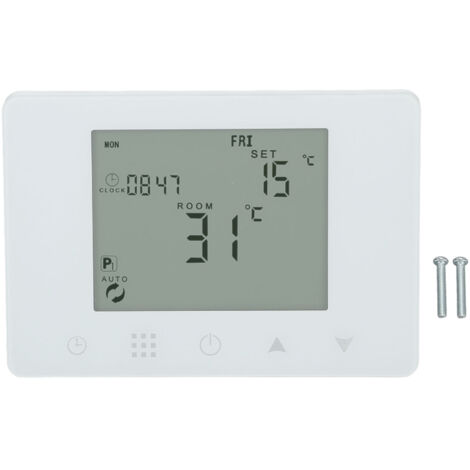 Drahtloser RF-Temperaturregler, programmierbares Display mit Hintergrundbeleuchtung, intelligenter elektrischer Heizungsthermostat.