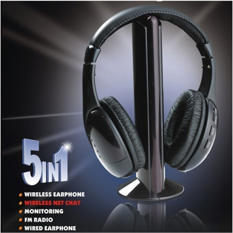 Image of Trade Shop Traesio - Trade Shop - drahtloses headset 5 in 1 drahtloses wi-fi mikrofon fm radio -