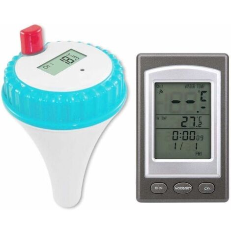 Drahtloses Thermometer, Drahtloses digitales Pool-Schwimmwasserthermometer, Messgerät für Schwimmbad, Spa, Badewanne,