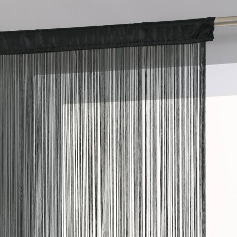 Drahtvorhang - schwarz - 90x200 cm