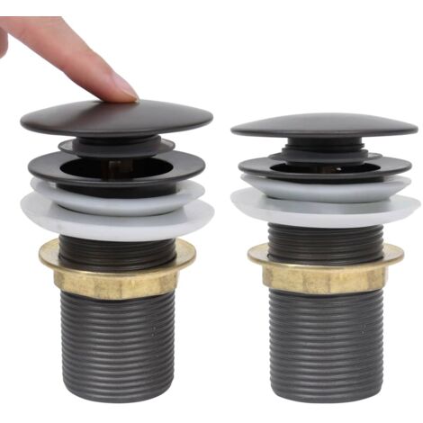 Drain à poussoir sans débordement Gris 6,4x6,4x9,1 cm CFW422900