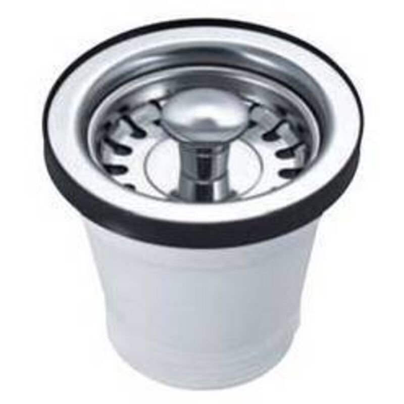 Drain avec panier pour éviers en acier inoxydable