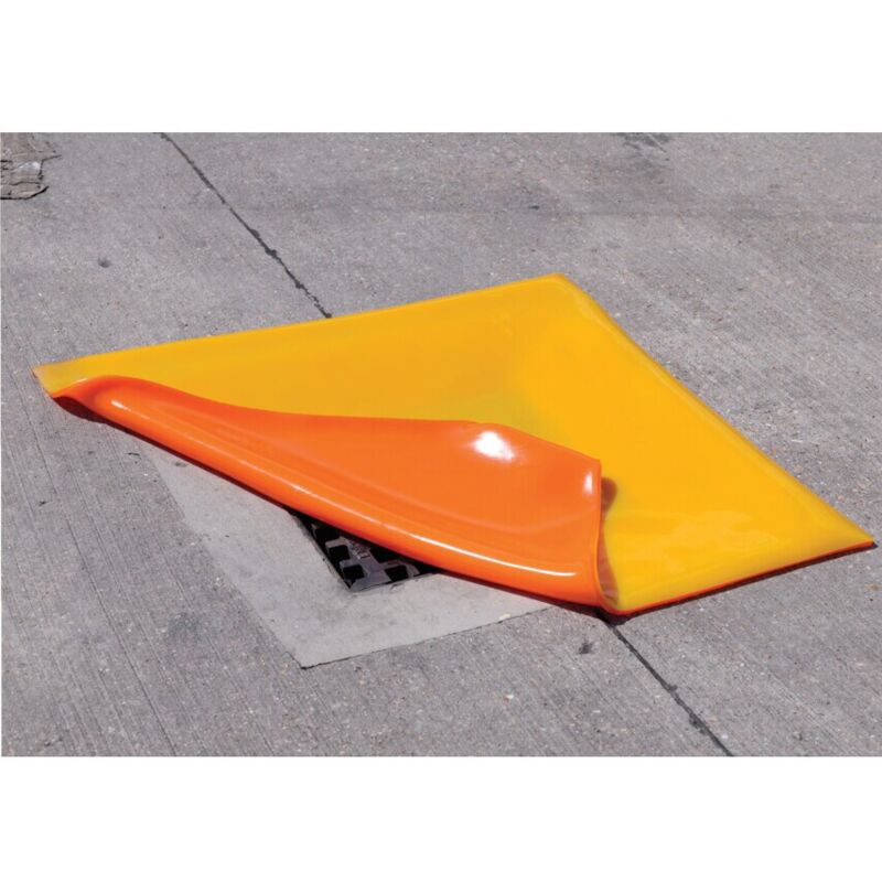 Drain Cover Polyurethane 46 x 46cm Orange - Orange Yellow - Solent Spill Control