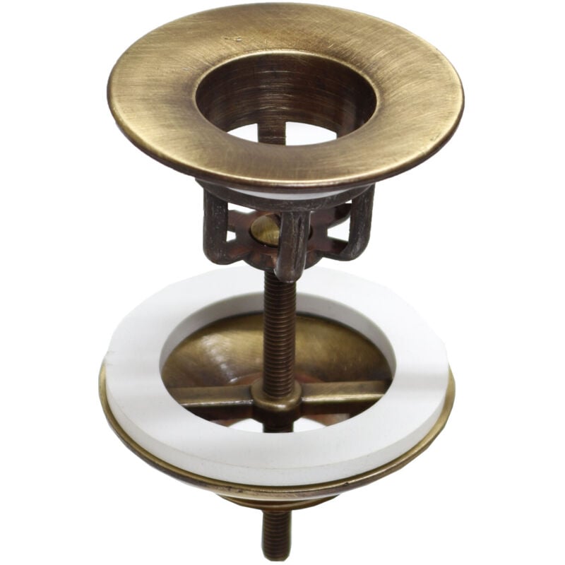 Fonderia Bongiovanni - Drain 1'' mâle en laiton pour baignoire de balcon de jardin, finition au choix : bruni