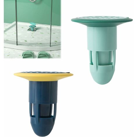 Drain de Douche Anti Odeur, 2 Pièces Siphon de Sol Anti-Blocage, Épais Drain de Douche Carré Anti-Odeur, pour Tuyaux D'évacuation, Pots D'échappement, Balcon de Toit, pour Salle de Bain Jardin