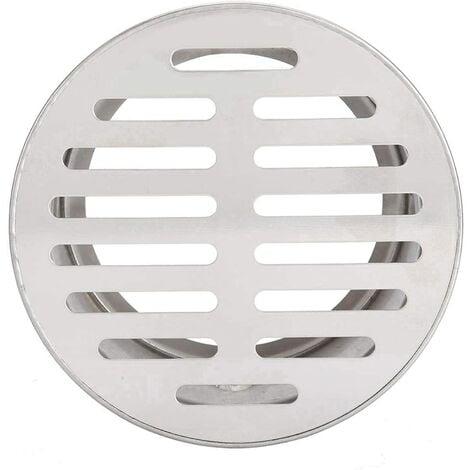 Drain De Douche Anti Odeur, Rond Balcon INOX Siphon de Sol Anti-Blocage pour extérieur pour tuyaux d'évacuation, Pots d'échappement, Balcon de Toit(110 bouches Plates)Superma,argent