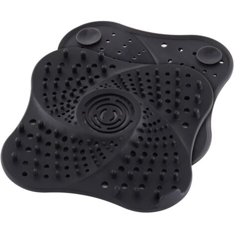 Drain de douche Attrape-cheveux Réservoir Silicone Tuyau de vidange Attrape-cheveux avec ventouse pour salle de bain Cuisine Passoire (Bleu), Ensoleillé