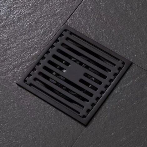 Drain de douche carré amovible pivotant en acier inoxydable – Couvercle à motif – Filtre amovible pour réduire colmatage – Épaisseur panneau 2 mm