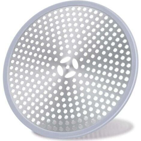 Drain de Douche, Filtre de Cheveux, Filtre pour bonde de Douche, Grille Douche Anti Cheveux, Couverture de Drain Filtre à Évier, Attrape-Cheveux Douche Drain - Acier Inoxydable Argent et Silicone 1