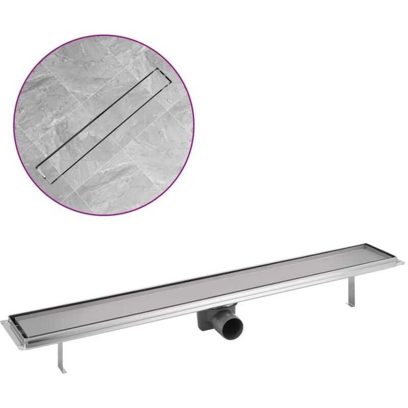 Vidaxl - Drain de douche linéaire 830 x 140mm Acier inoxydable