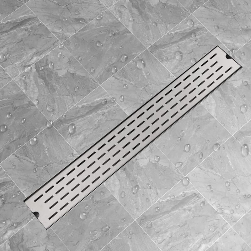 Vidaxl - Drain de douche linéaire 830 x 140 mm Acier inoxydable